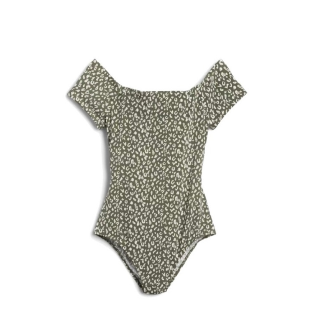 Lush Sammi Cut Leopard Print Bodysuit (Med)